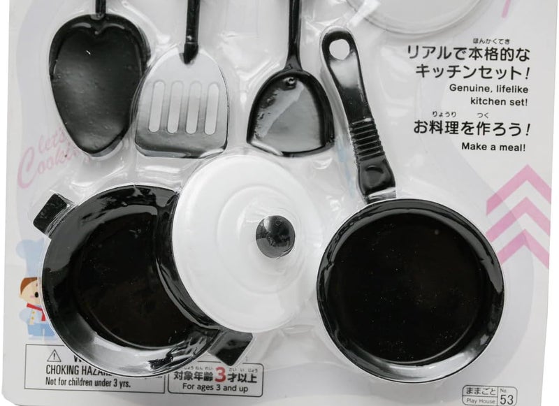 Daiso Play House Set 1 - White and Black Kitchen Accessories - Image 2